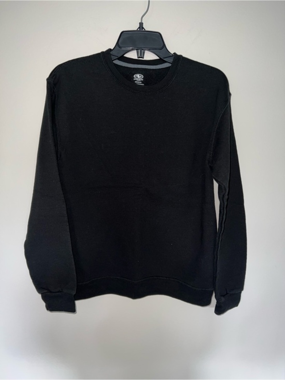 Men's Black Crewneck Sweater - Classic Pullover Athletic Works Basic 
 Small